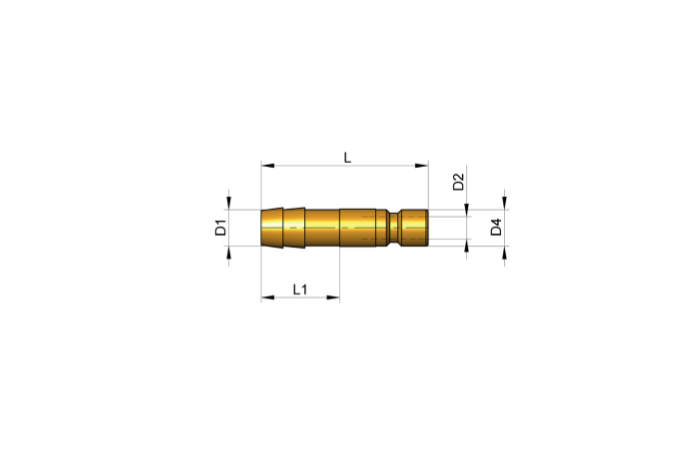 S3470 Anschlussnippel mit Schlauchanschluss, US-Standard, ohne Ventil